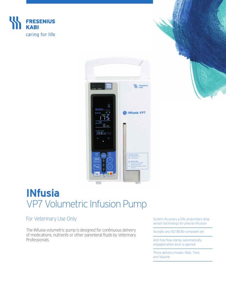 Infusia Vp7 Volumetric Infusion Pump PDF Intravenous Therapy Pump
