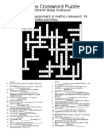 Maths Crossword 15x15