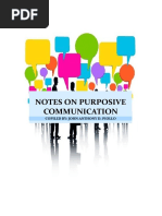 Notes On Purposive Communication: Copiled By: John Anthony D. Piollo