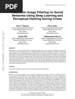 Automatic Image Filtering On Social Networks Using Deep Learning and Perceptual Hashing During Crises