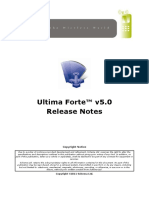 Ultima Forte v5 0 Release Notes