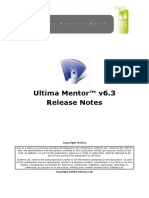 Ultima Mentor v6 3 Release Notes