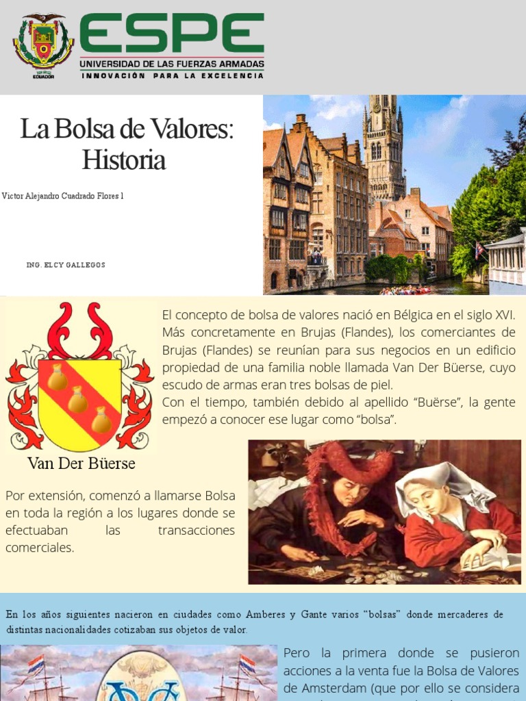 La Bolsa de Valores - Historia | PDF | Bolsa | Mercados financieros