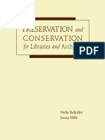 Preservation and conservation for libraries and archives