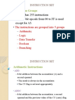 Instruction Groups: The 8051 Has 255 Instructions - Every 8-Bit Opcode From 00 To FF Is Used Except For A5.