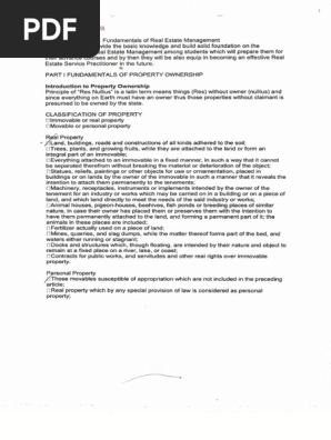 Fundamentals of Property Ownership