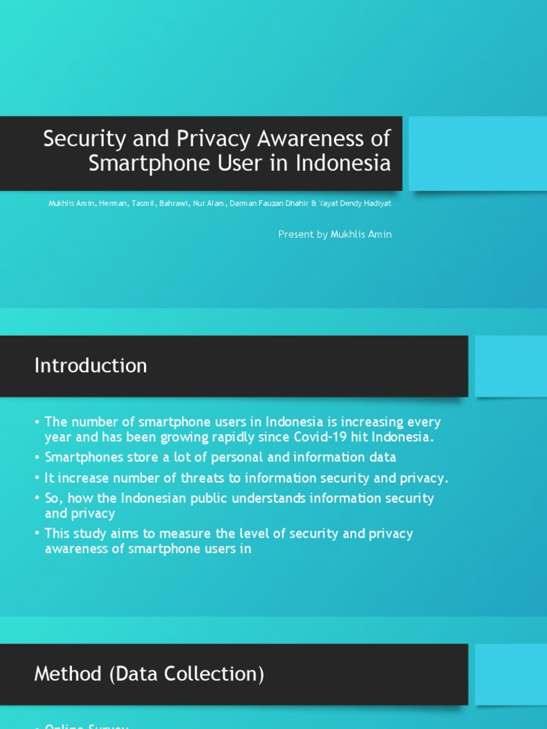 Smartphone Security Awareness in Indonesia | PDF | Internet Privacy ...