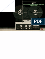 Revox B77 Reel To Reel Recorder Operating Instructions PDF