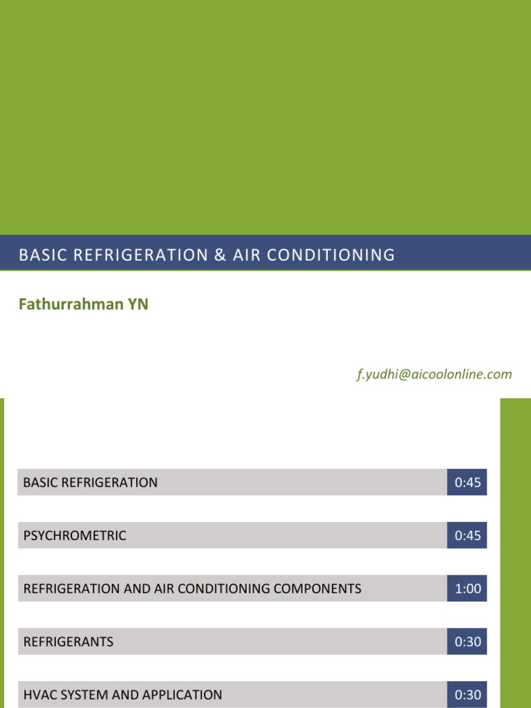Basic Refrigeration & Air Conditioning PDF Greenhouse Gas