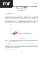 An Introduction To Model-Based Predictive Control (MPC) : ECE 680 Fall 2017