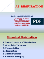 Microbial Respiration: Dr. R. Balagurunathan