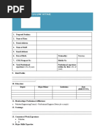 World Bank CV Format Guide | PDF