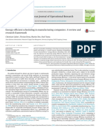 Energy-Efficient Scheduling in Manufacturing Companies A Review and Research Framework