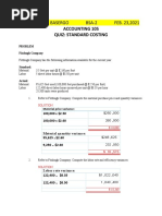 Standard Costing & Variance Analysis Problems | PDF | Variance | Cost