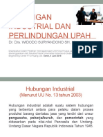 HUBUNGAN INDUSTRIAL DAN PERLINDUNGAN UPAH 4 Juni 2018