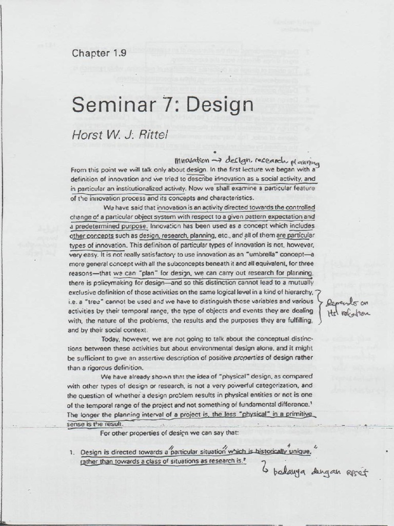 Rittel, Horst W.J. - Design | PDF