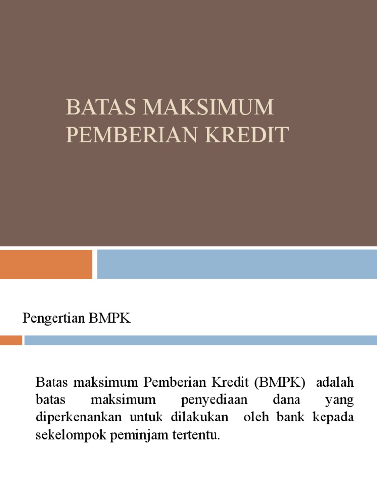 Batas Maksimum Pemberian Kredit | PDF
