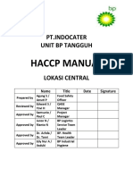 COVER HACCP MANUAL - CENTRAL