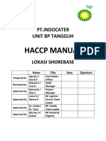 Cover Haccp Manual - Shorebase