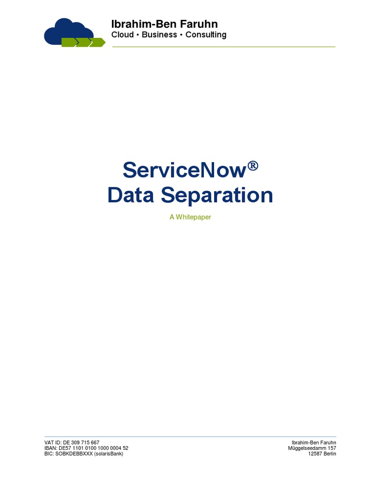 Servicenow Data Separation: Ibrahim-Ben Faruhn | PDF | Databases ...