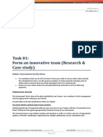 Task 01: Form An Innovative Team (Research & Case Study) : Online Assessment Instructions