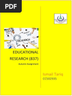 Educational RESEARCH (837) : Ismail Tariq