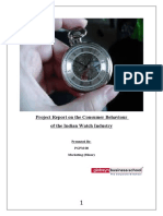 Project Report On The Consumer Behaviour of The Indian Watch Industry