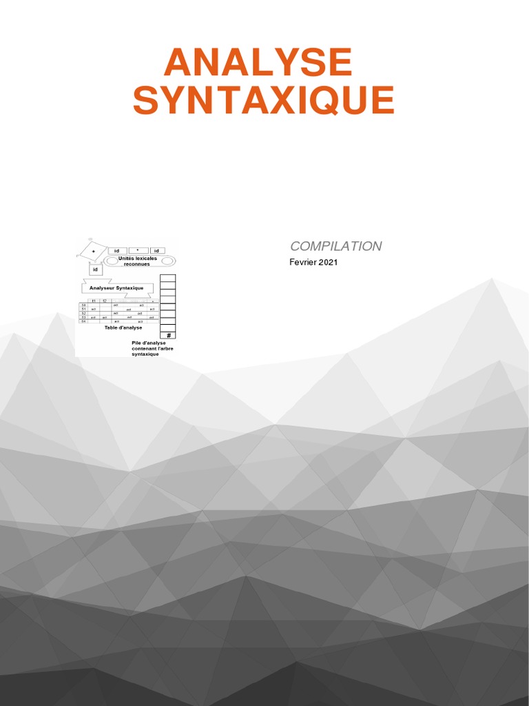 Analyse Syntaxique en Compilation | PDF | Analyse syntaxique | Syntaxe