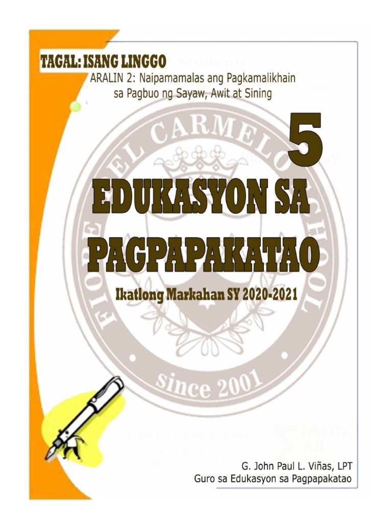 ESP5 Quarter3 Week2 Module | PDF