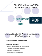 American International University Bangladesh: HR Administration & Hris