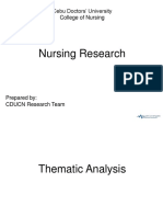 Nursing Research: Cebu Doctors University College of Nursing