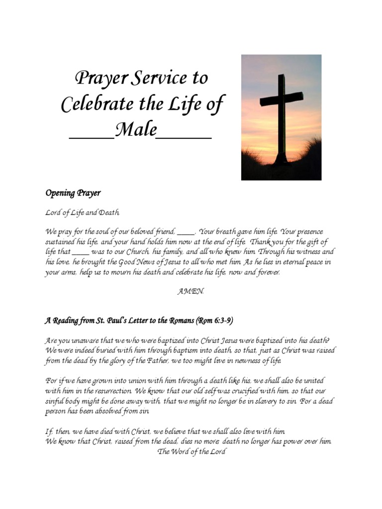Prayer Service Funeral | PDF | Resurrection Of Jesus | Jesus