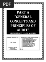 PART A - Performance of Audit and Reporting