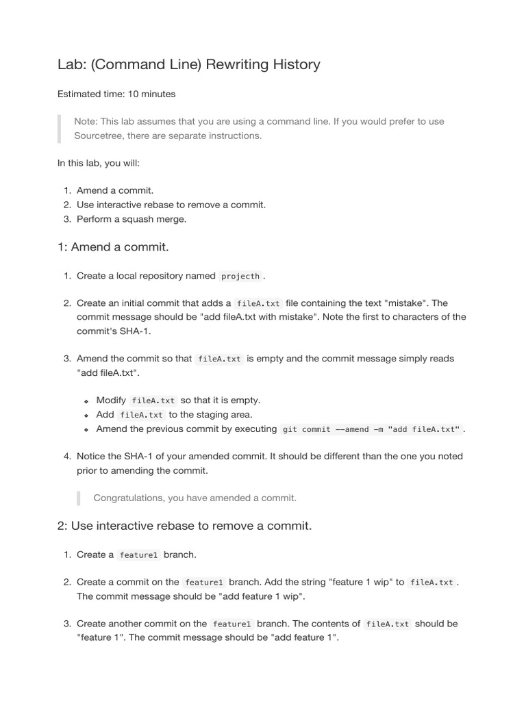 Amend Commit Command Line