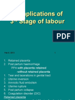 Complications of 3 Stage of Labour