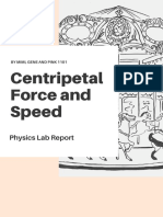 Centripetal Force and Speed: Physics Lab Report