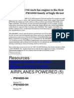 Resources: The PW4000 94-Inch Fan Engine Is The First Model in The PW4000 Family of High-Thrust Engines