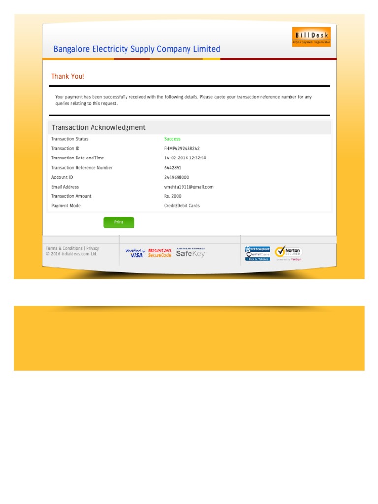 Bangalore Electricity Supply Company Limited Thank You! PDF