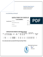 Manufacturer'S Test Certificate: National Builtech Trading and Contracting Co