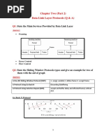 Chapter Two (Part 2) Data Link Layer Protocols (Q & A)