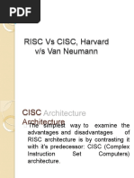 RISC Vs CISC, Harvard V/s Van Neumann