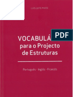 Vocabulário para o Projecto de Estruturas - L Leite Pinto