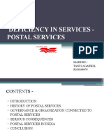 Deficiency in Services - Postal Services