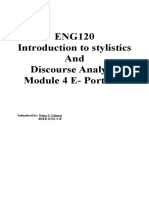 ENG120 Introduction To Stylistics and Discourse Analysis Module 4 E-Portfolio