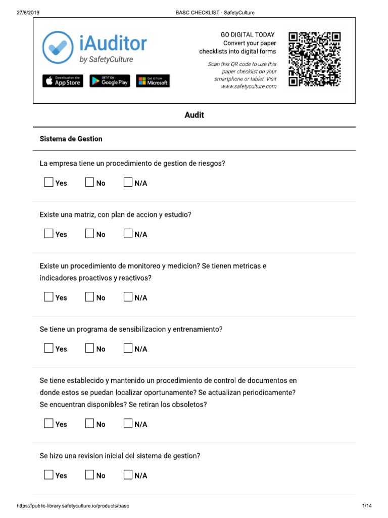 Check List Basc | PDF