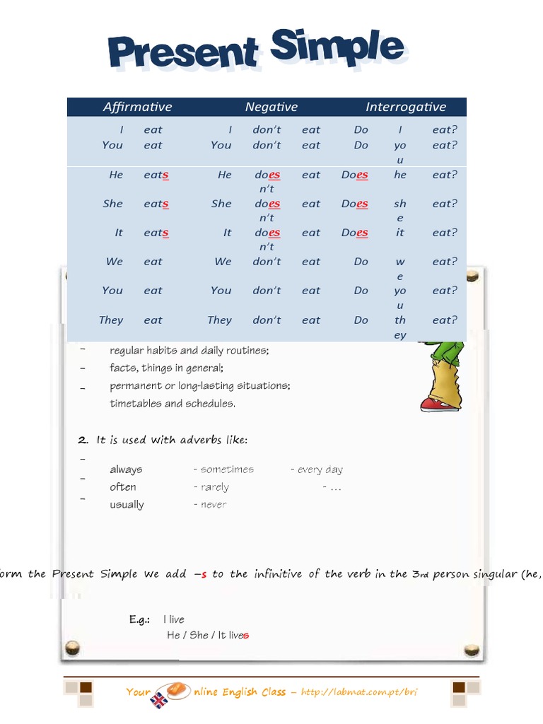Present Simple Rules and Exercises | PDF | Language Mechanics | Linguistics