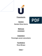 Tarea - Psicologia Comunitaria I