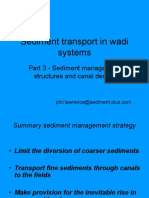Sediment Transport in Wadi Systems: Part 3 - Sediment Management Structures and Canal Design