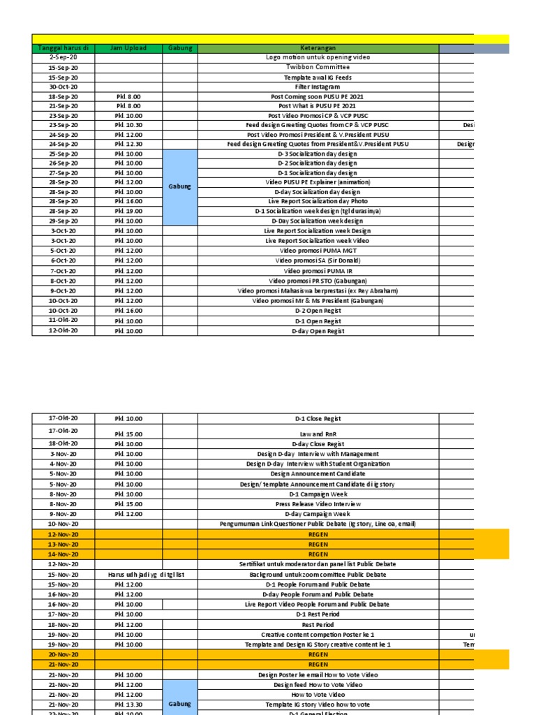Timeline - Gabungan | PDF | Policy | Public Speaking