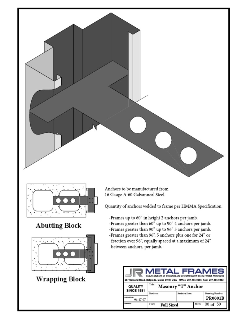 Masonry T Anchor PDF